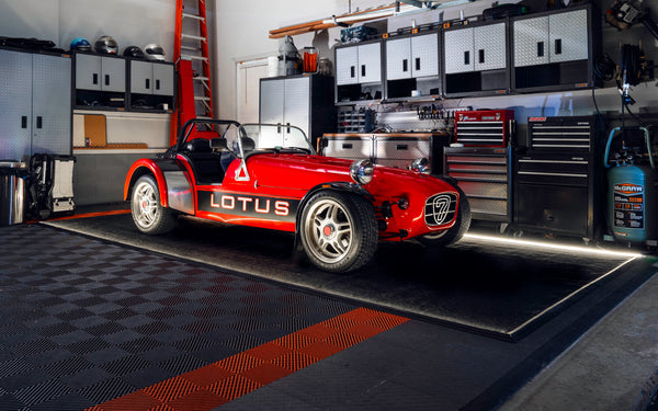LED Garage Car Mat - Lotus